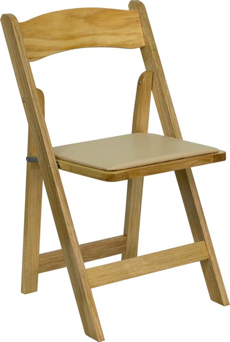 tan folding chairs|Natural Wood Folding Chair with Tan Vinyl Padded Seat